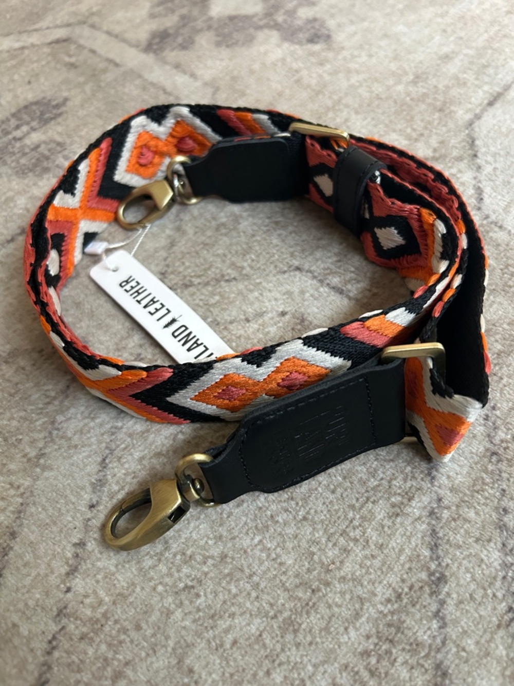 NWT Portland Leather Goods Kaleidoscope Bag Strap - Picture 4 of 8
